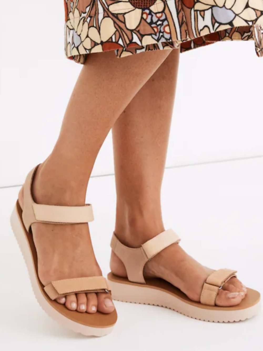 Madewell The Maggie Leather Tan Brown Sandal - Size 5.5